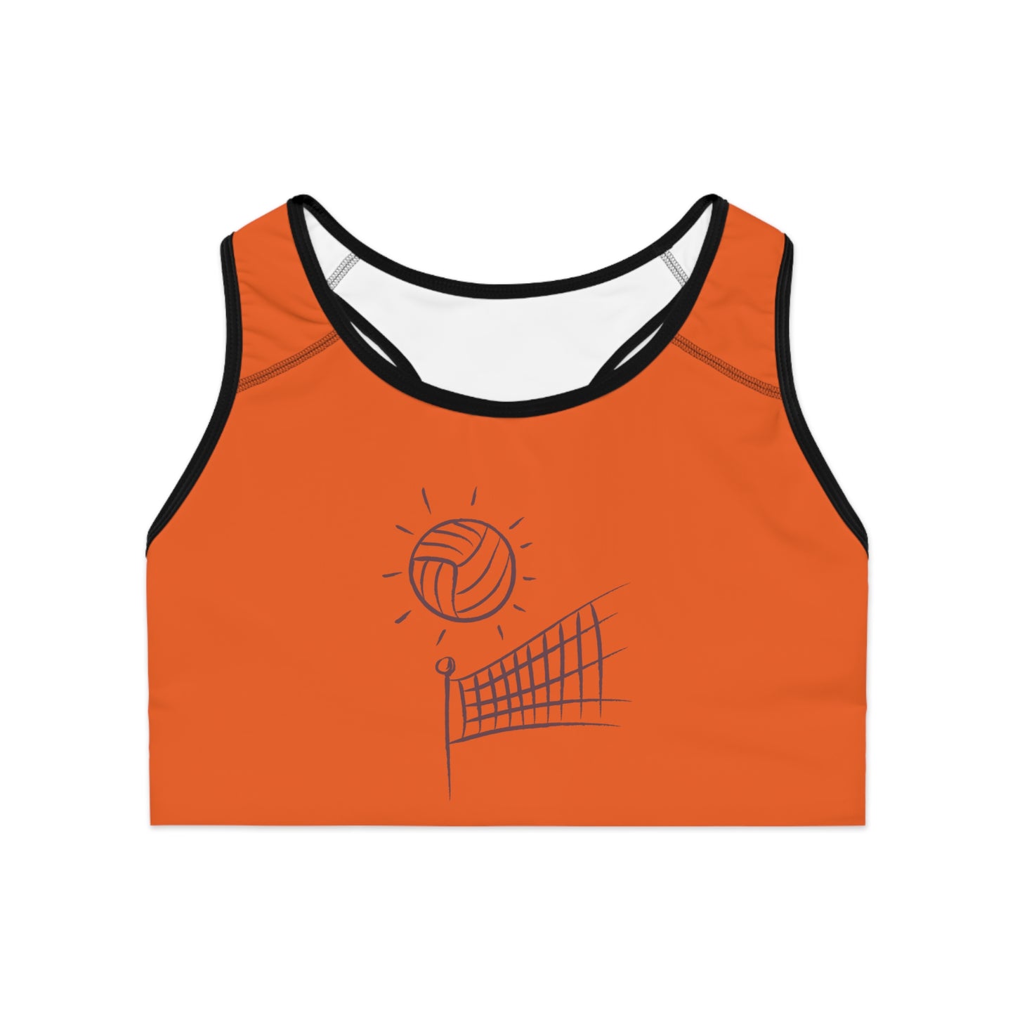 Sports Bra: Volleyball Orange