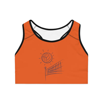 Sports Bra: Volleyball Orange