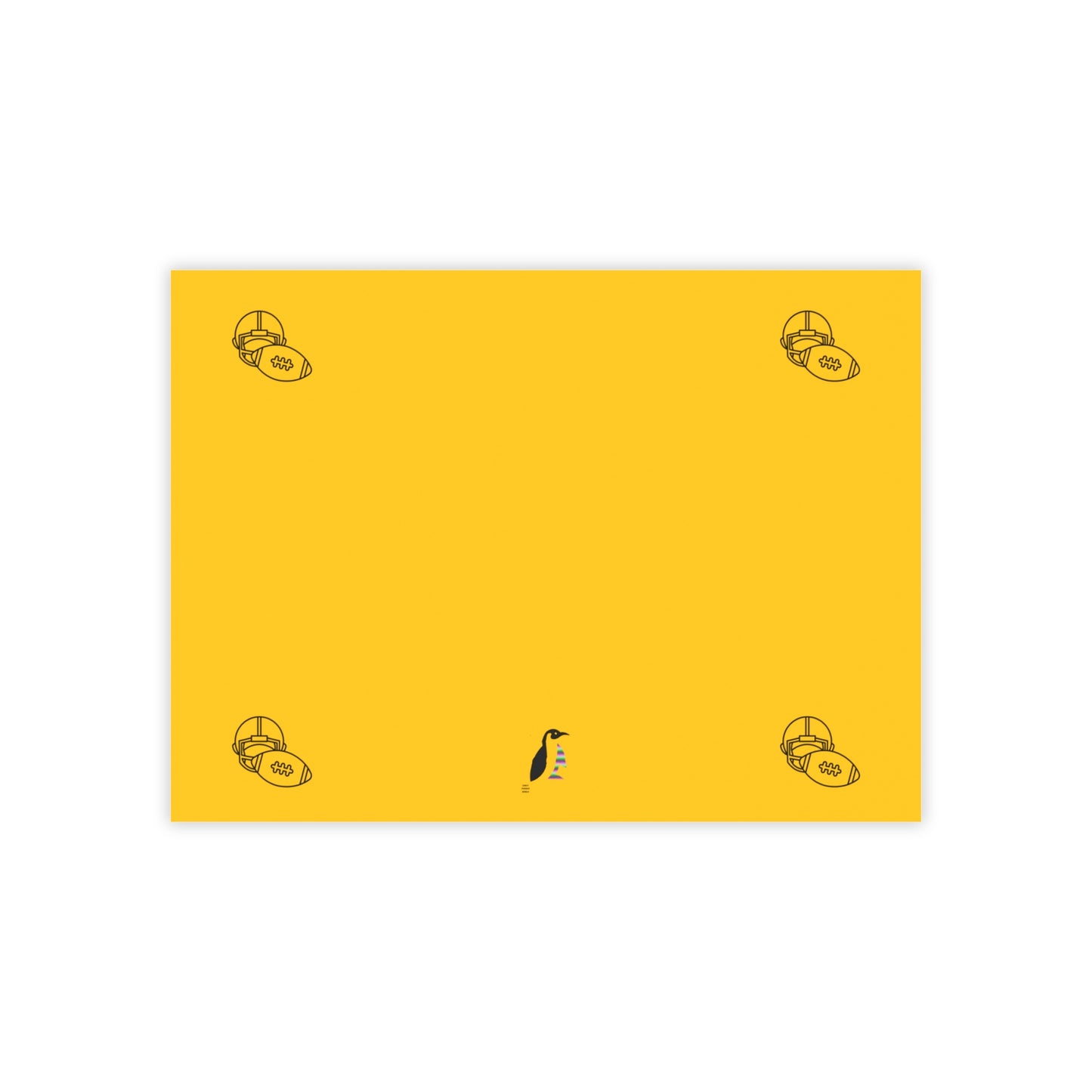 Post-it® Note Pads: Football Yellow