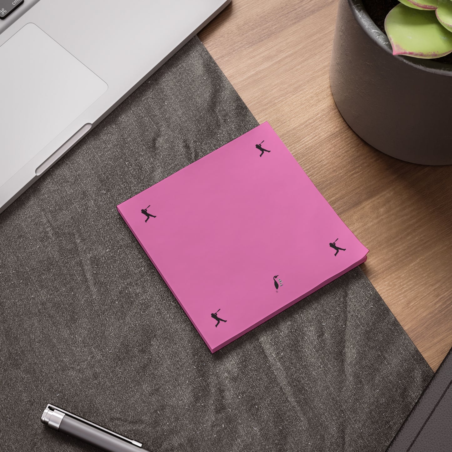 Post-it® Note Pads: Baseball Lite Pink