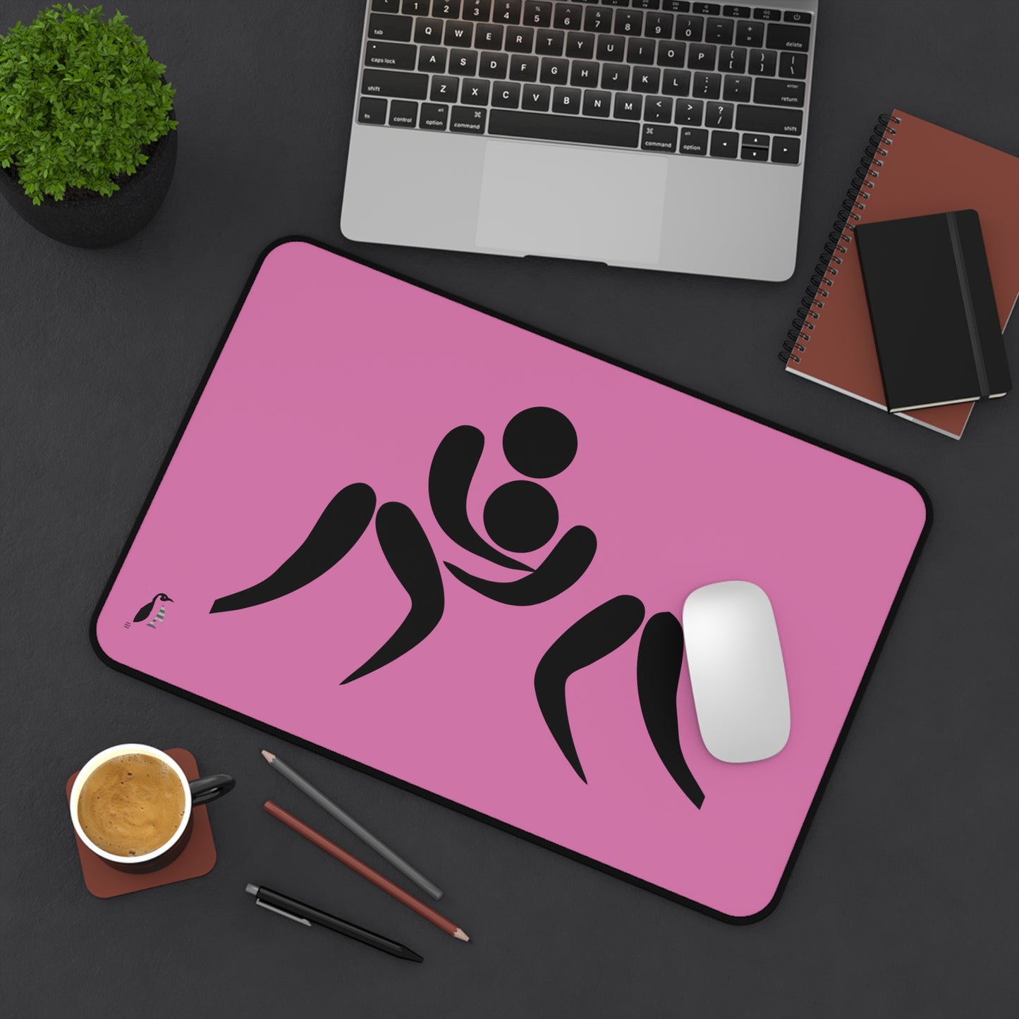 Desk Mat: Wrestling Lite Pink