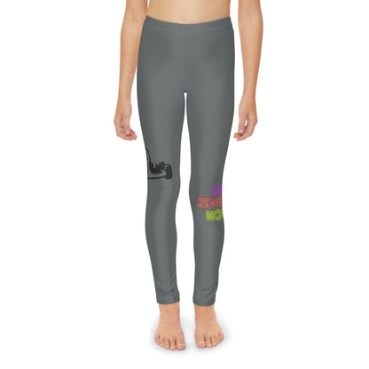 Youth Full-Length Leggings: Racing Dark Grey