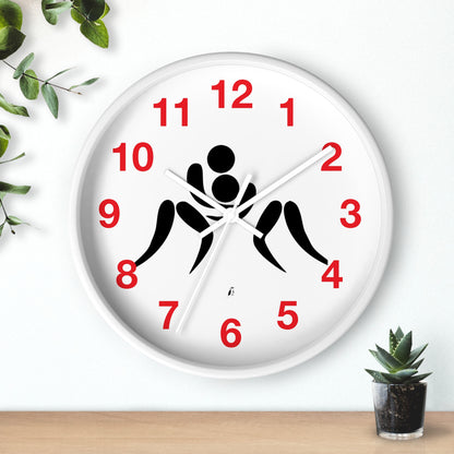 Wall clock: Wrestling Red