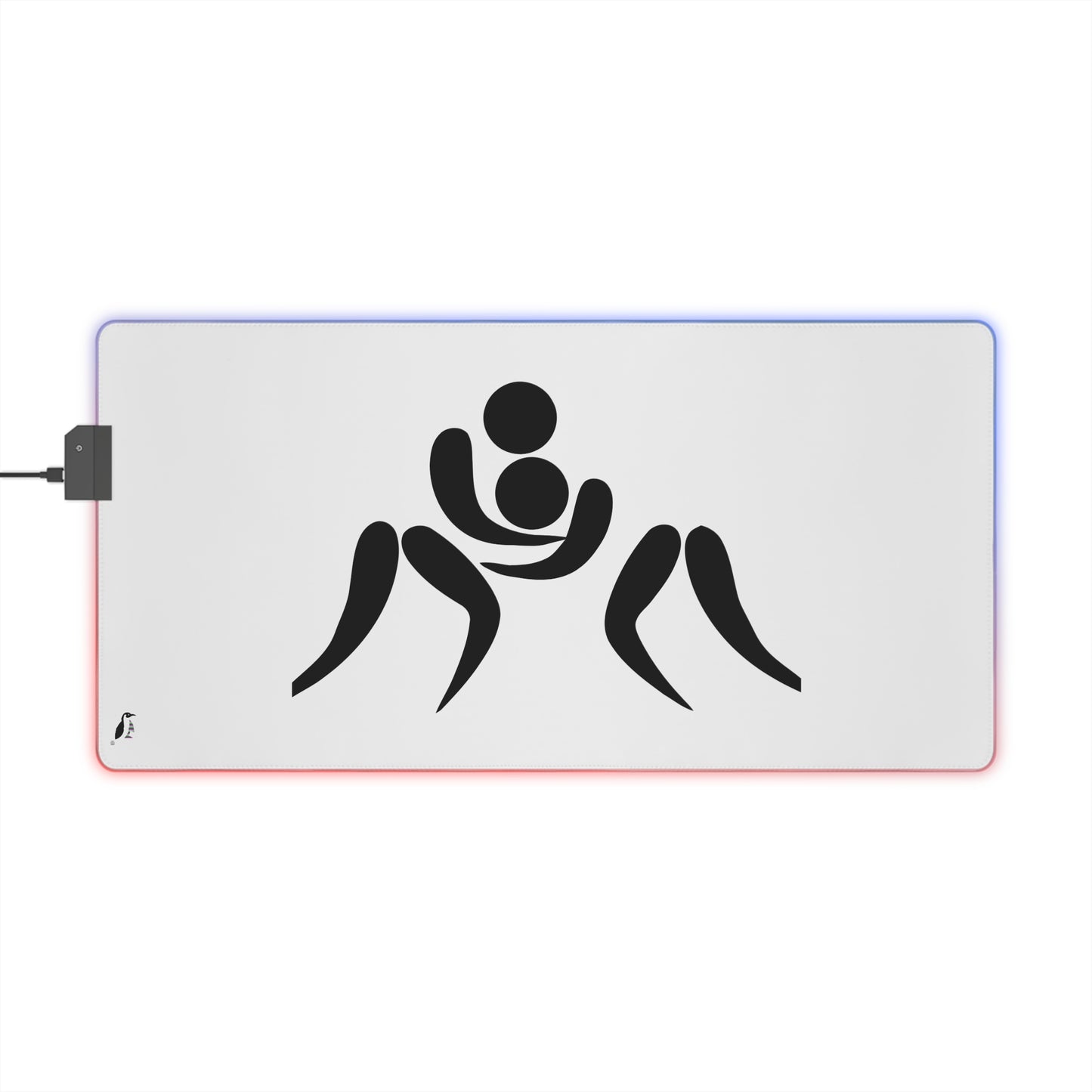 LED Gaming Mouse Pad: Wrestling White