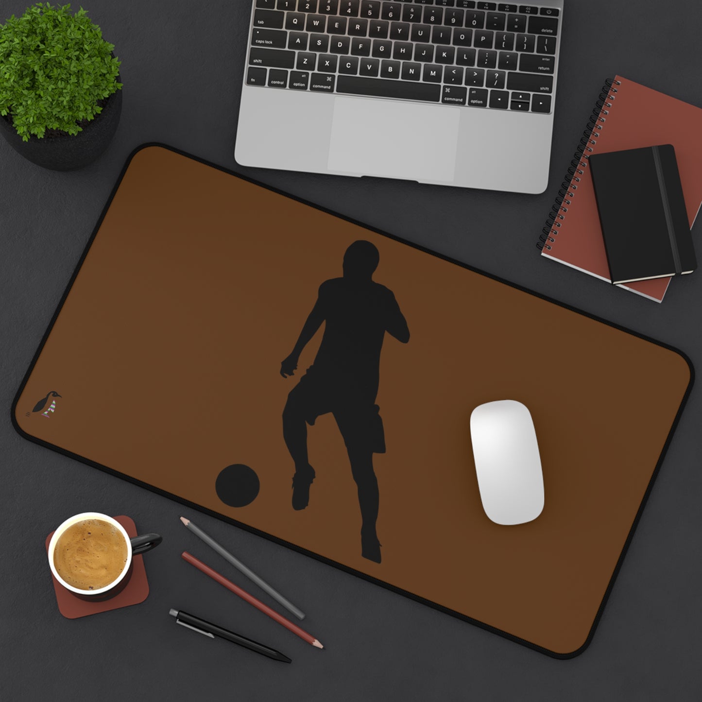 Desk Mat: Soccer Brown