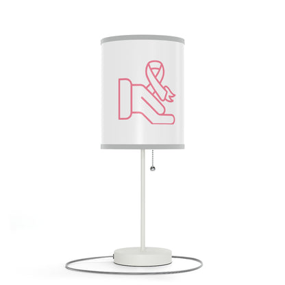 Lamp on a Stand, US|CA plug: Fight Cancer White