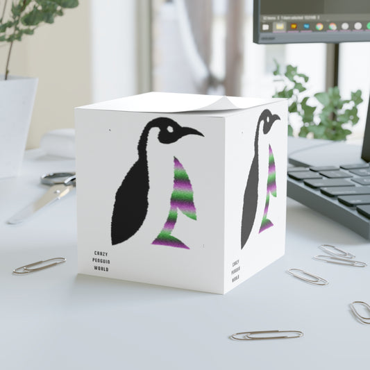 Note Cube: Crazy Penguin World Logo