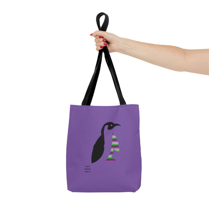 Tote Bag: Crazy Penguin World Logo Lite Purple