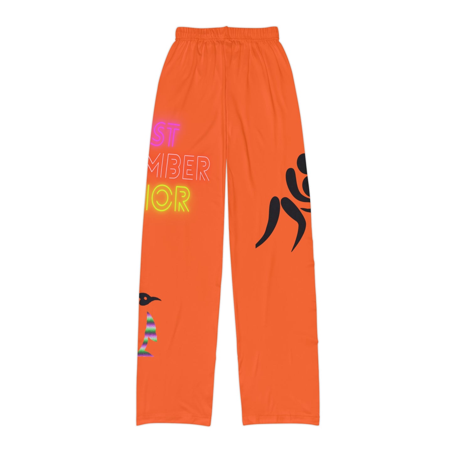 Kids Pajama Pants: Wrestling Orange