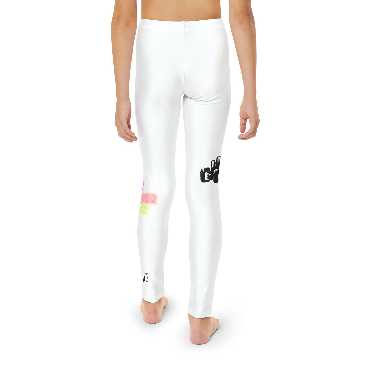 Youth Full-Length Leggings: Racing White