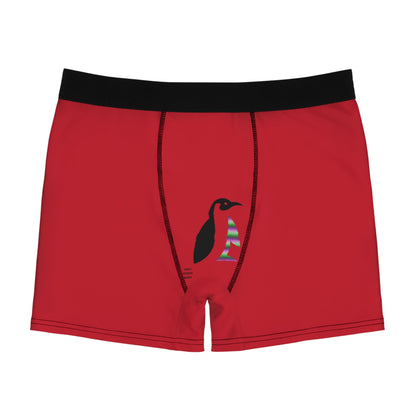 Men's Boxer Briefs: Hockey Dark Red