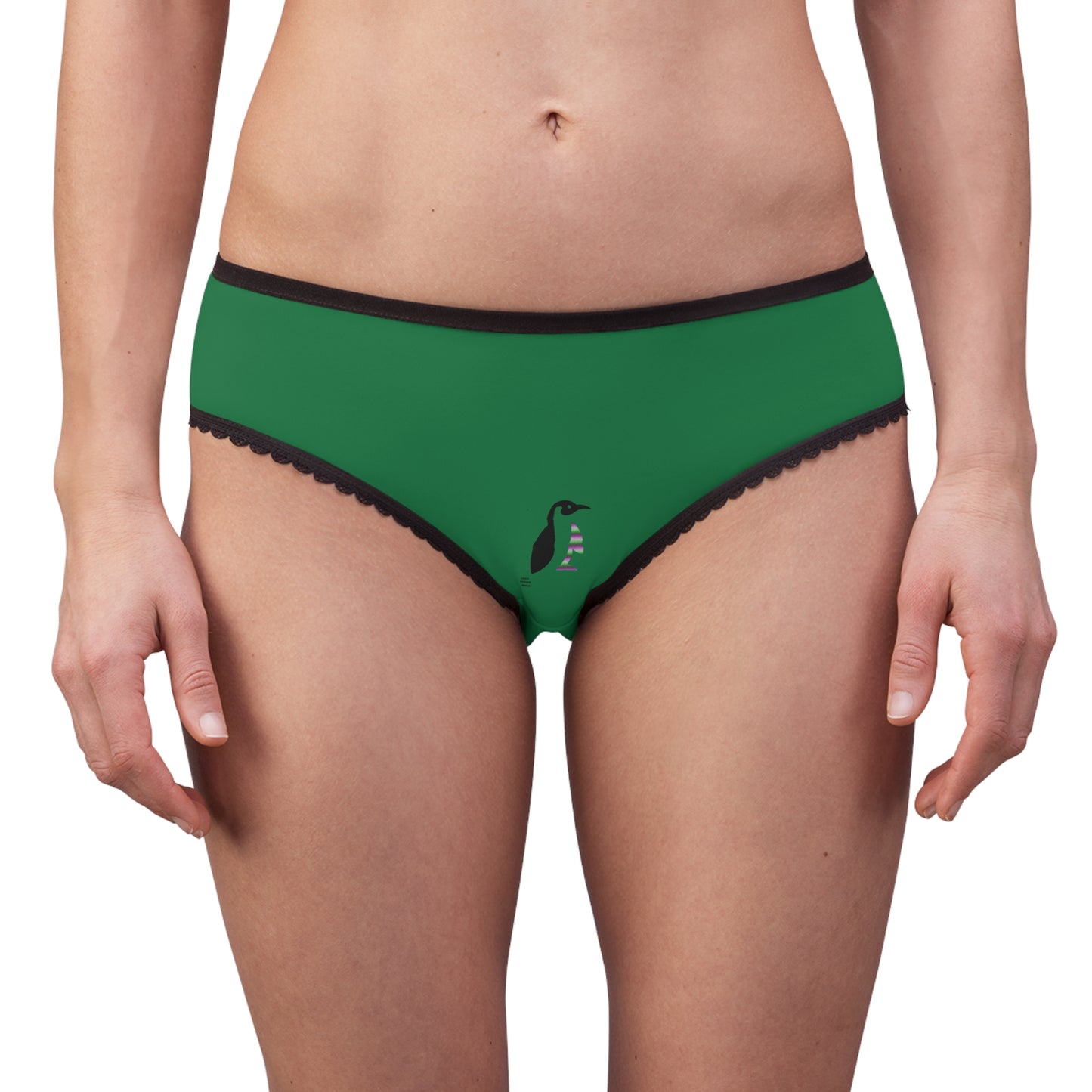 Women's Briefs: Music Dark Green