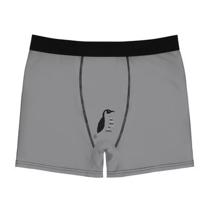 Men's Boxer Briefs: Writing Grey