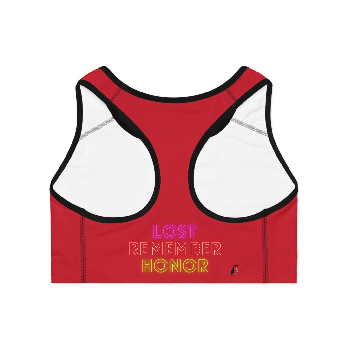 Sports Bra: Music Dark Red