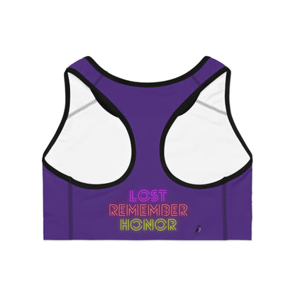 Sports Bra: Baseball Purple