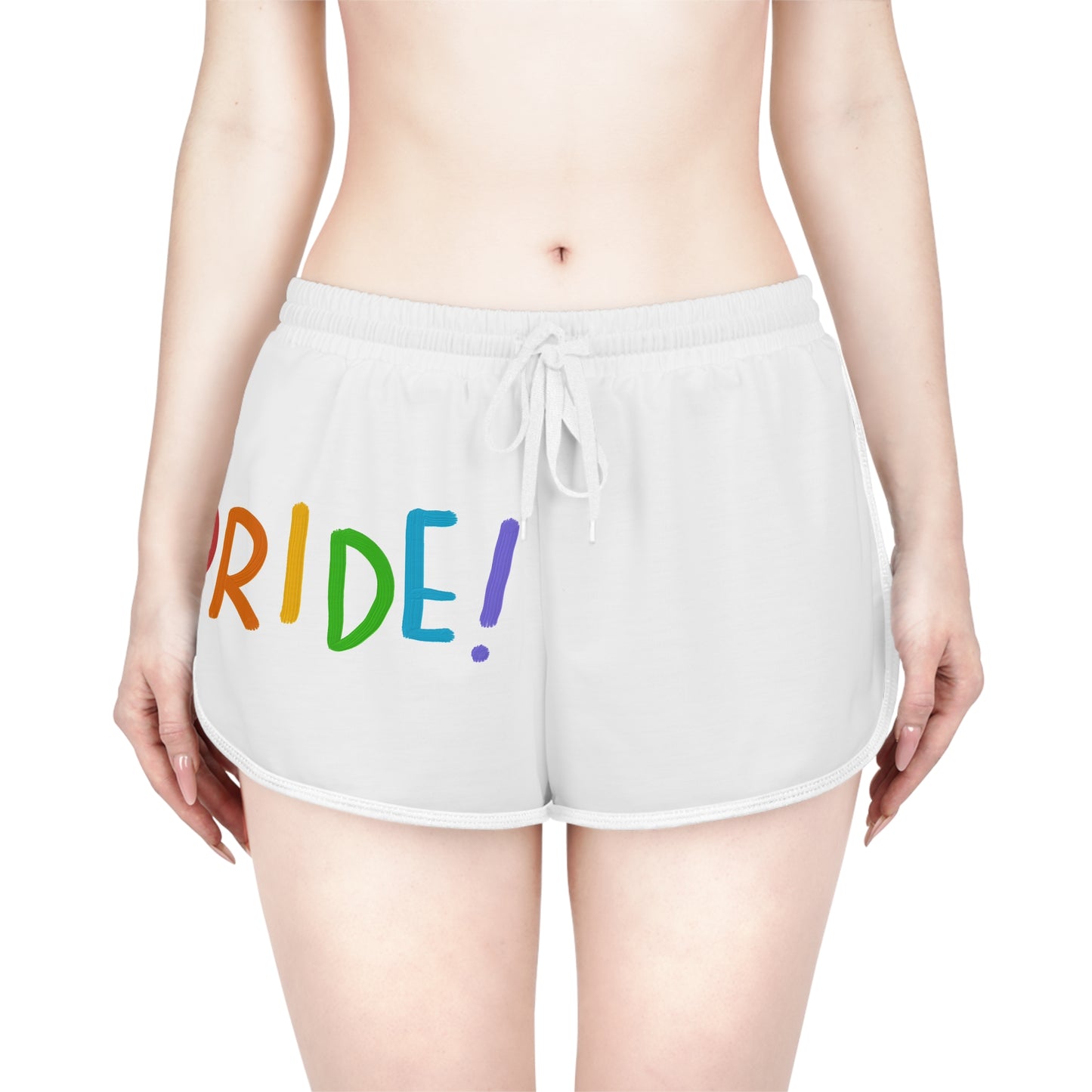 Women's Relaxed Shorts: LGBTQ Pride White