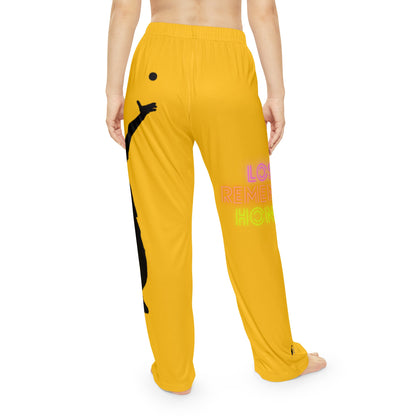 Pambabaeng Pajama Pants: Tennis Yellow 