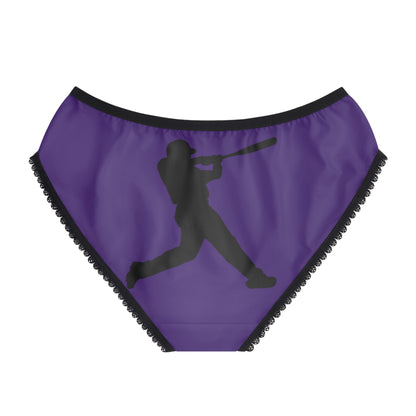 Women's Briefs: Baseball Purple