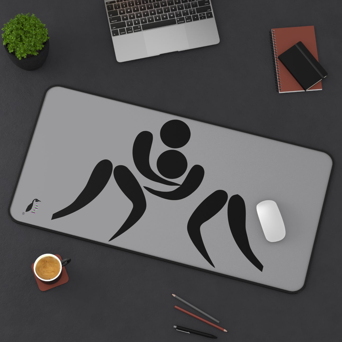 Desk Mat: Wrestling Grey