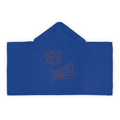 Youth Hooded Towel: Volleyball Dark Blue
