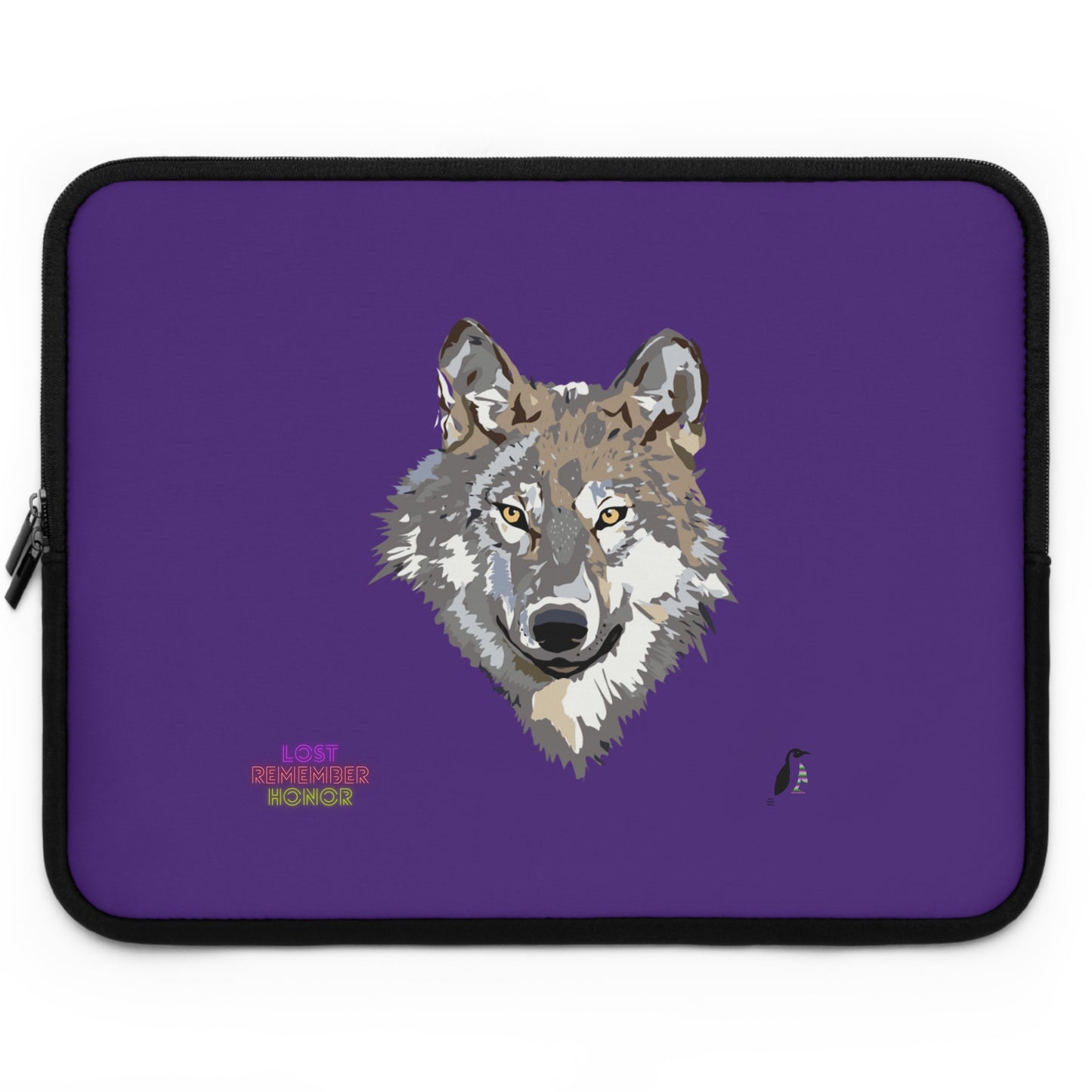 Laptop Sleeve: Wolves Purple