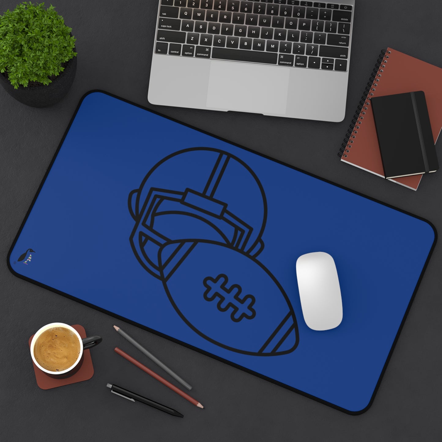 Desk Mat: Football Dark Blue