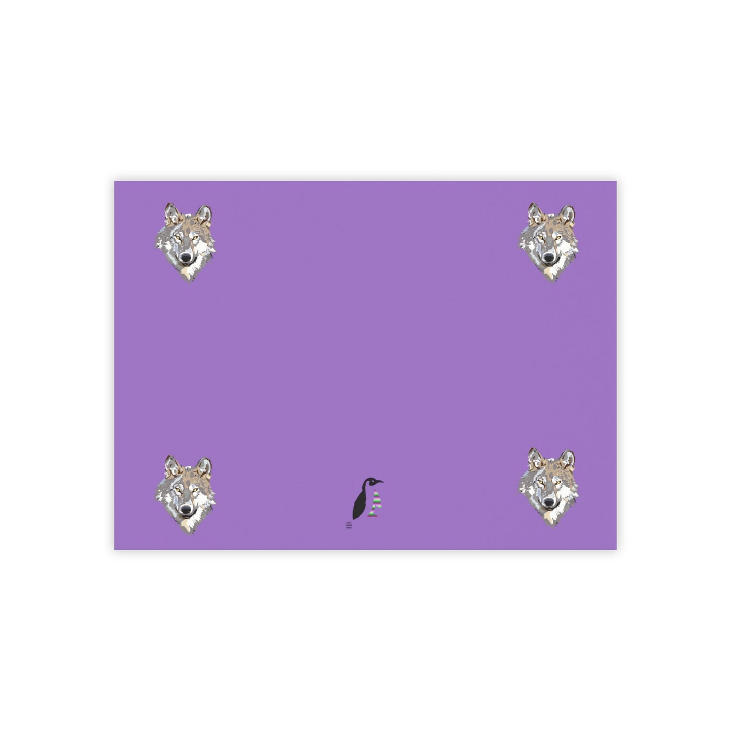 Post-it® Note Pads: Wolves Lite Purple