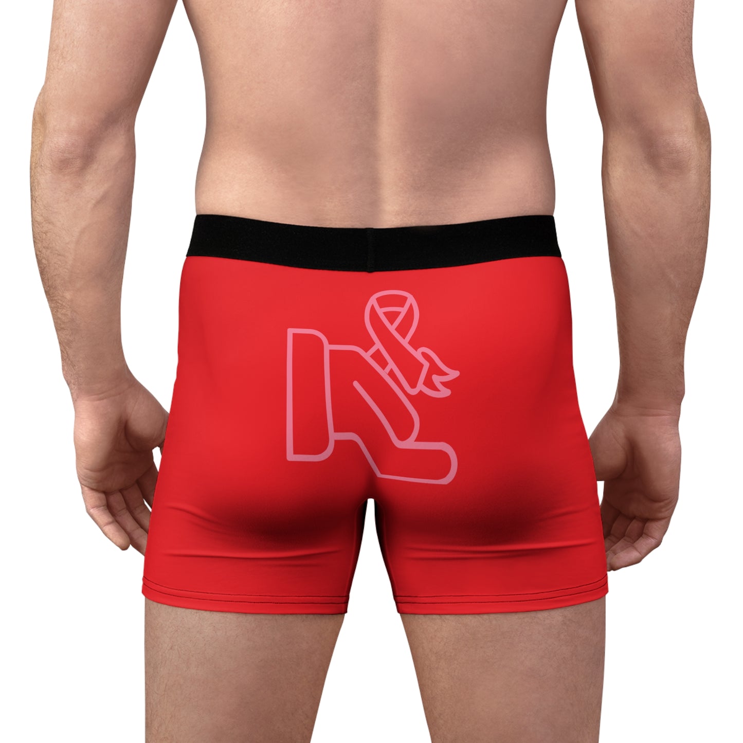 Men's Boxer Briefs: Fight Cancer Red