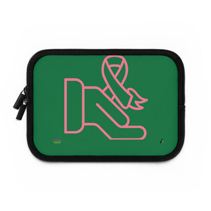 Laptop Sleeve: Fight Cancer Dark Green