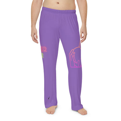 Men's Pajama Pants: Bowling Lite Purple