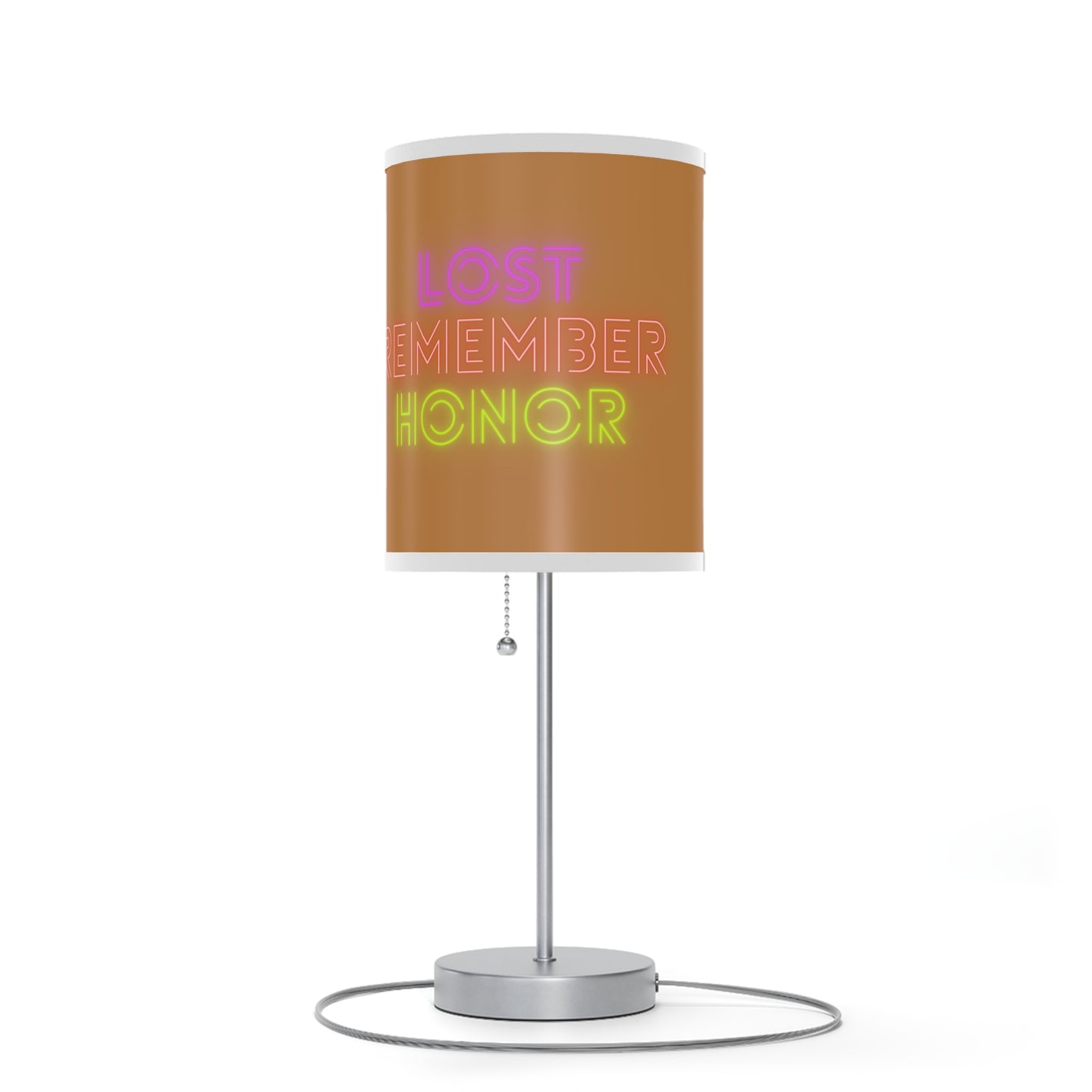 Lamp on a Stand, US|CA plug: Crazy Penguin World Logo Lite Brown