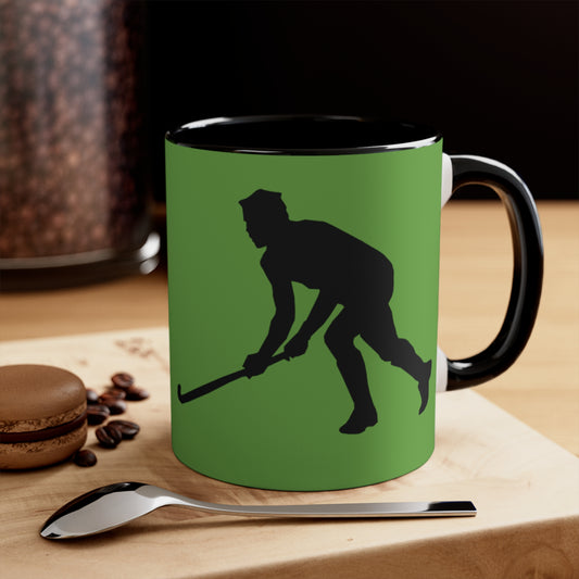 Accent Coffee Mug, 11oz: Hockey Green