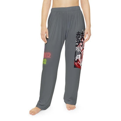 Women's Pajama Pants: Dragons Dark Grey