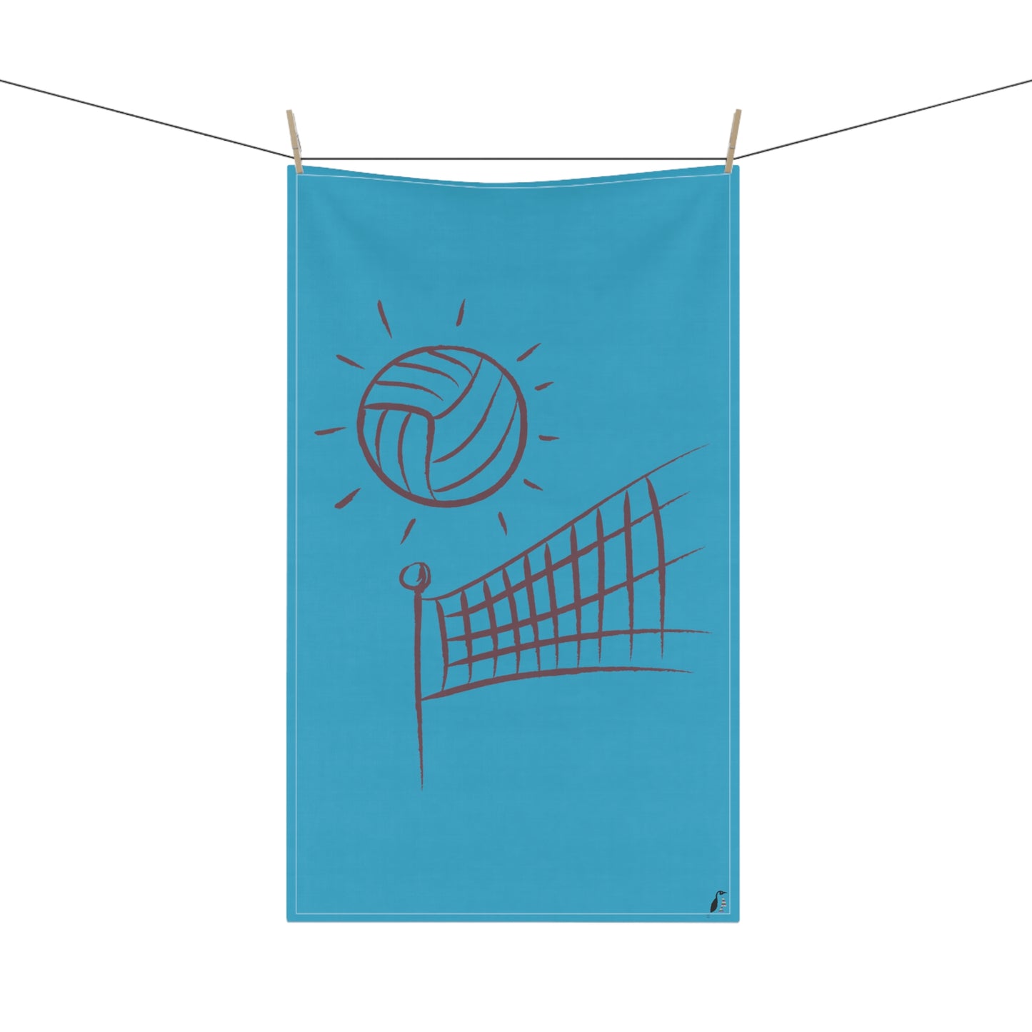 Kitchen Towel: Volleyball Turquoise