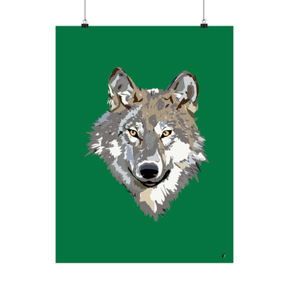 Premium Matte Vertical Posters: Wolves Dark Green