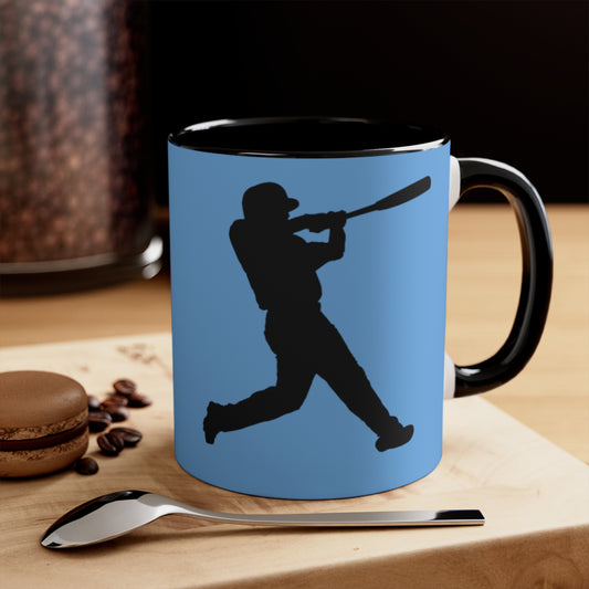 Accent Coffee Mug, 11oz: Baseball Lite Blue