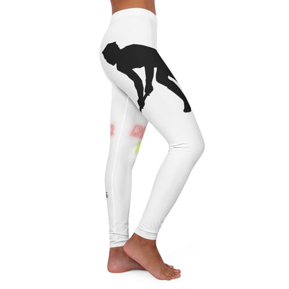 Women's Spandex Leggings: Hockey White