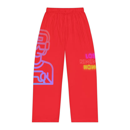 Pambabaeng Pajama Pants: Gaming Red 