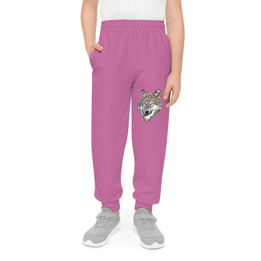 Youth Joggers: Wolves Lite Pink