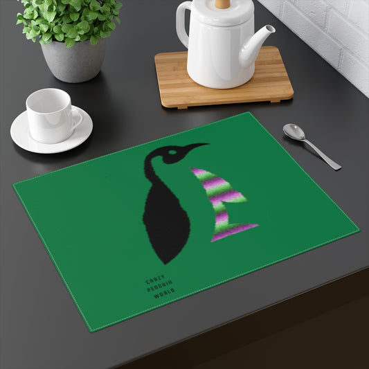 Placemat, 1pc: Crazy Penguin World Logo Dark Green