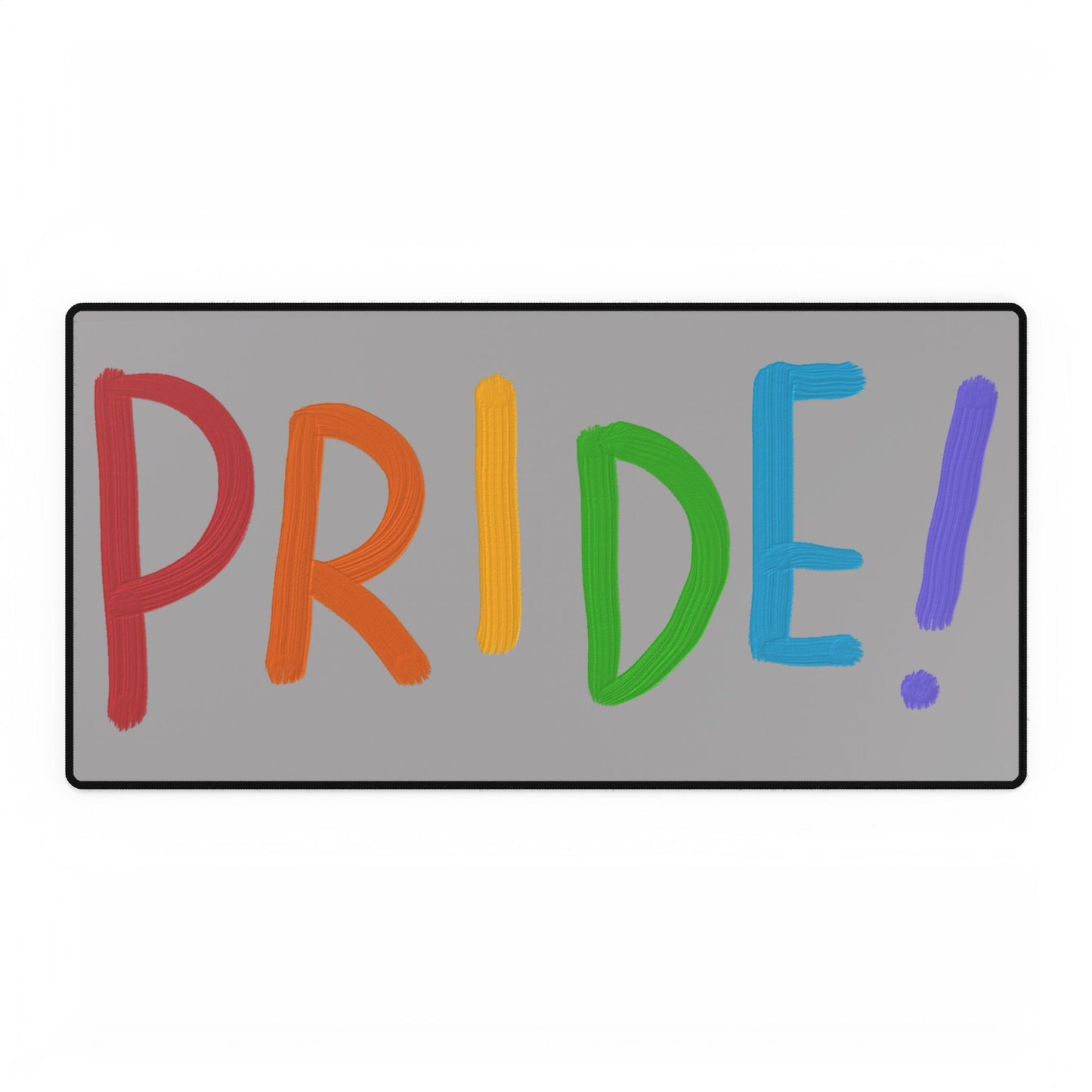 Desk Mats: LGBTQ Pride Lite Grey