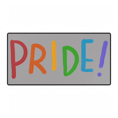 Desk Mats: LGBTQ Pride Lite Grey