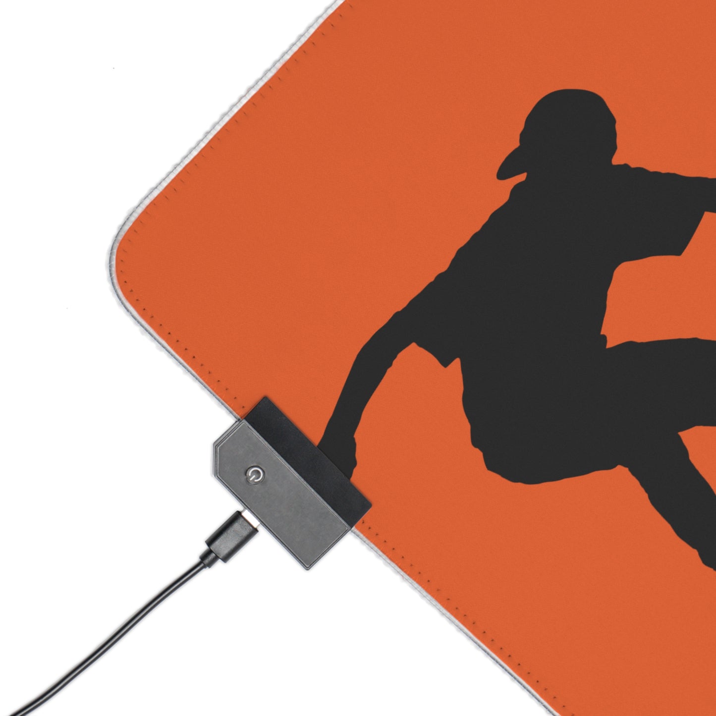 LED Gaming Mouse Pad: Skateboarding Orange