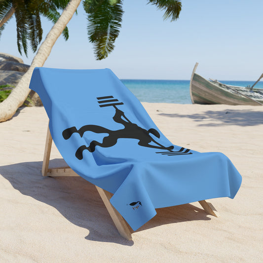 Beach Towel: Weightlifting Lite Blue