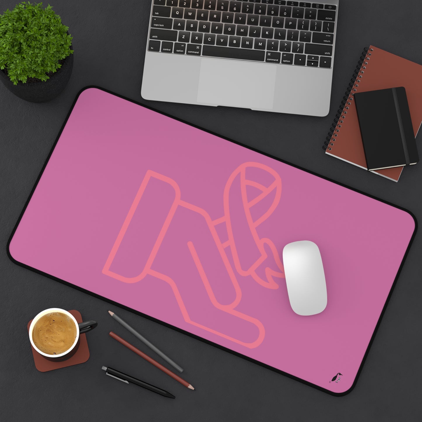 Desk Mat: Fight Cancer Lite Pink