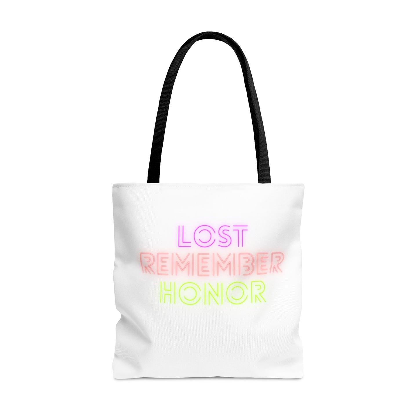 Tote Bag: Lost Remember Honor White