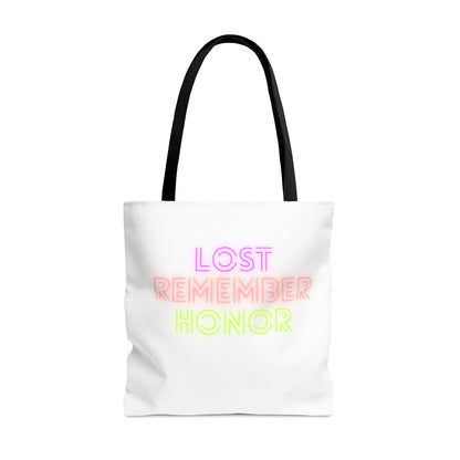 Tote Bag: Lost Remember Honor White