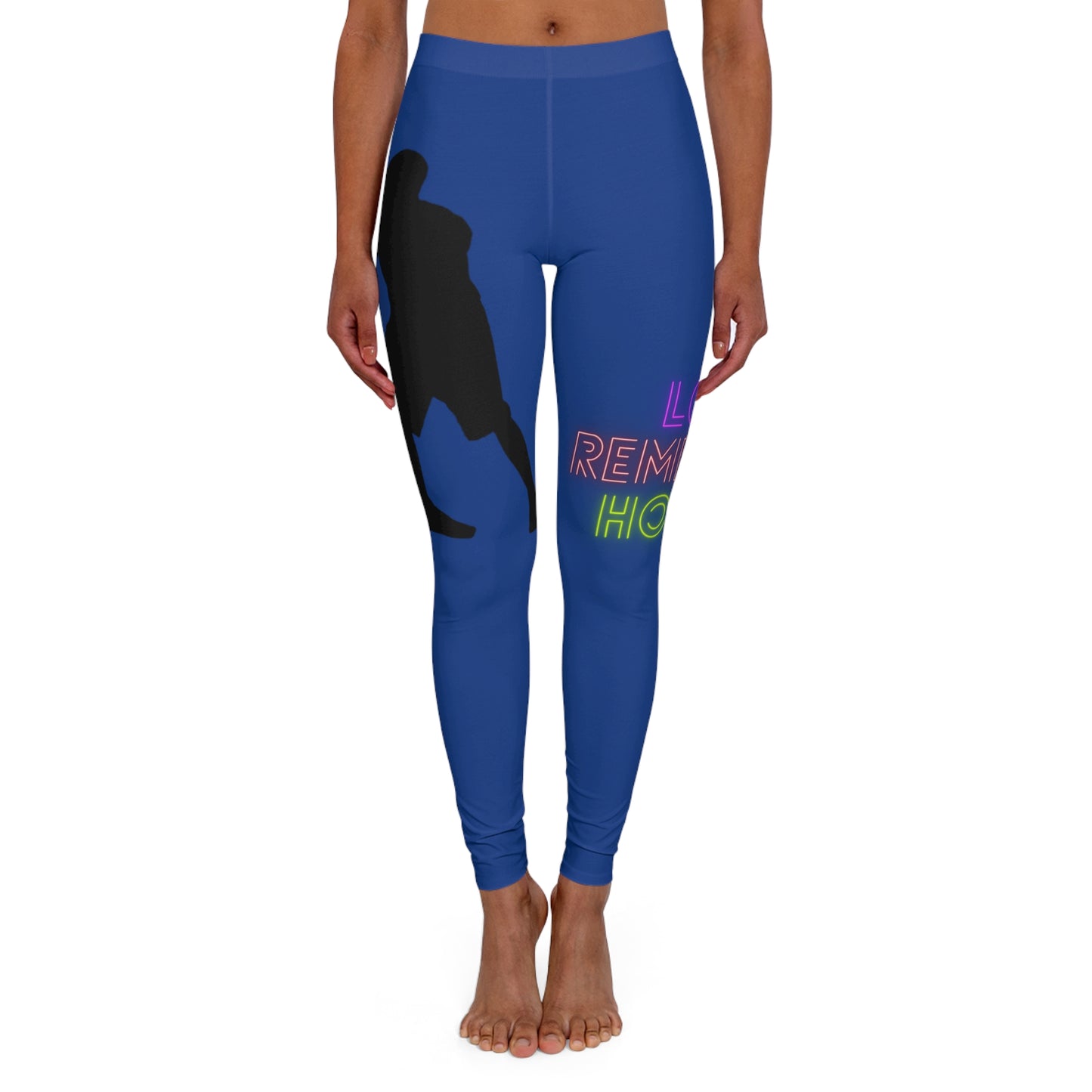 Women's Spandex Leggings: Basketball Dark Blue