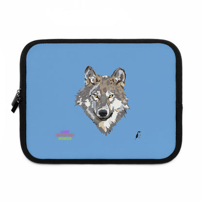 Laptop Sleeve: Wolves Lite Blue