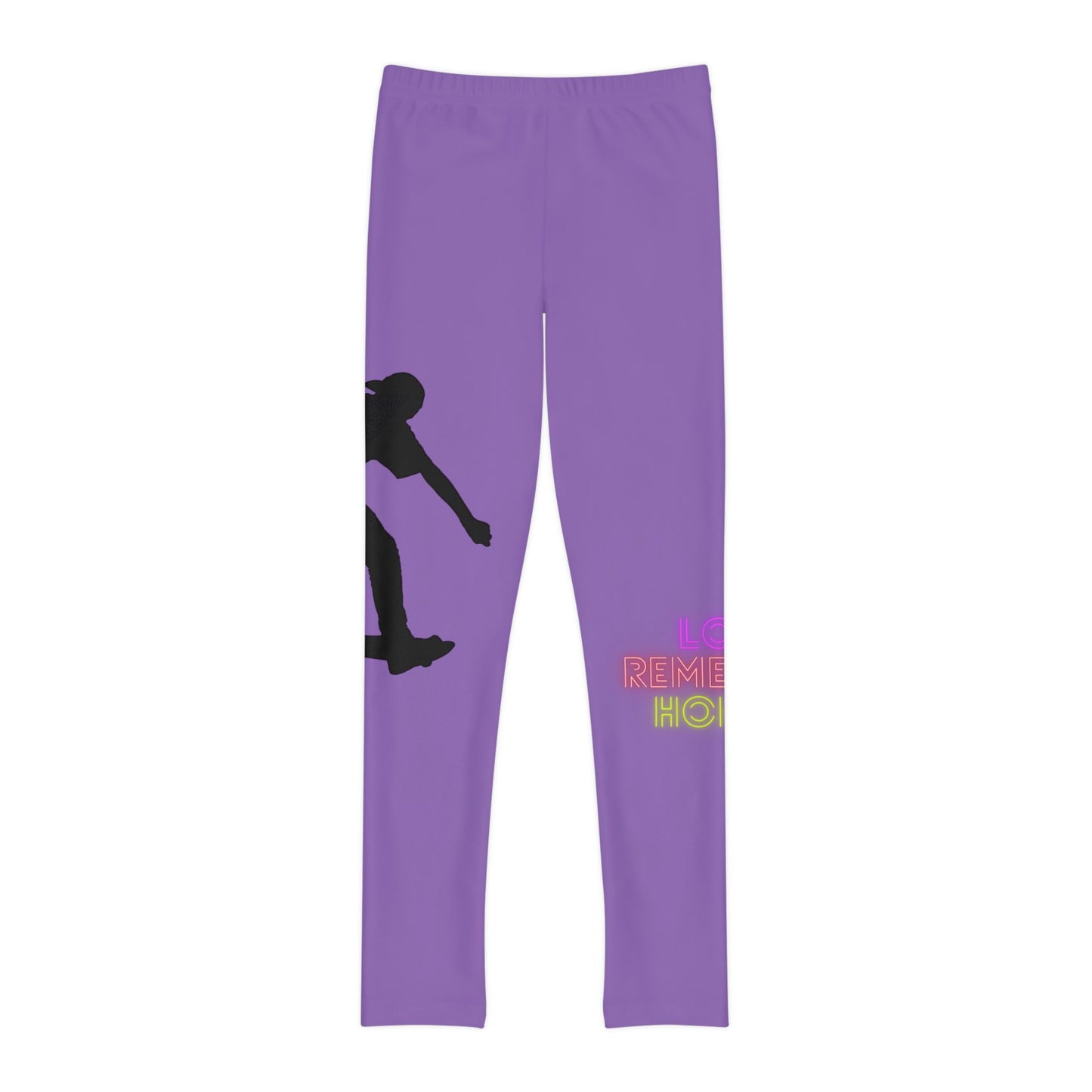 Youth Full-Length Leggings: Skateboarding Lite Purple